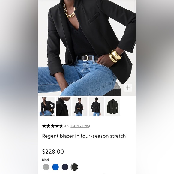 Regent blazer in four-season stretch *NWT* NEW WITH TAGS* - Picture 7 of 10